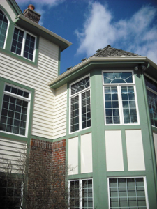 exterior of newly painted house